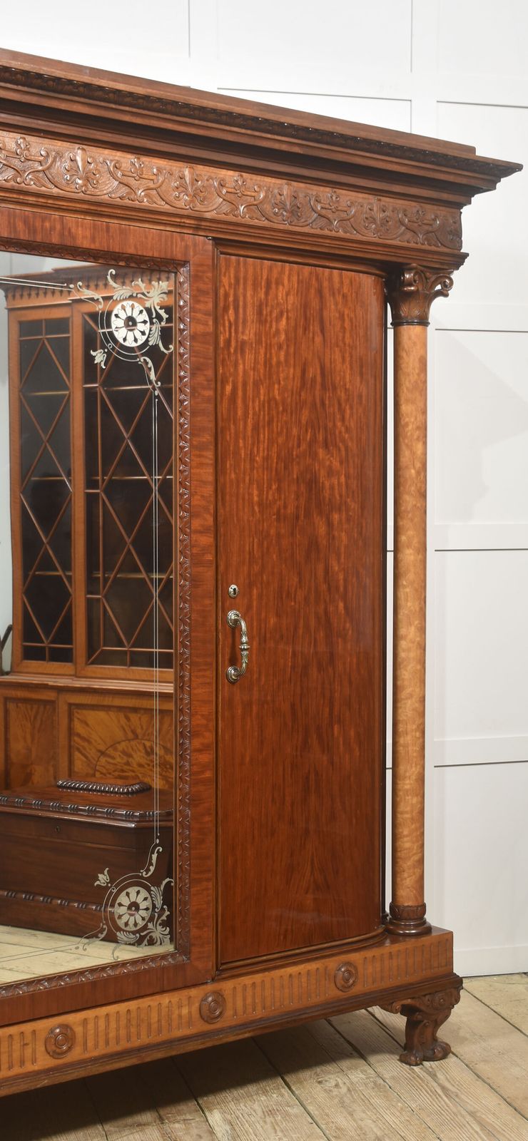 Magnificent Antique Four Door Mahogany Wardrobe photo vintage