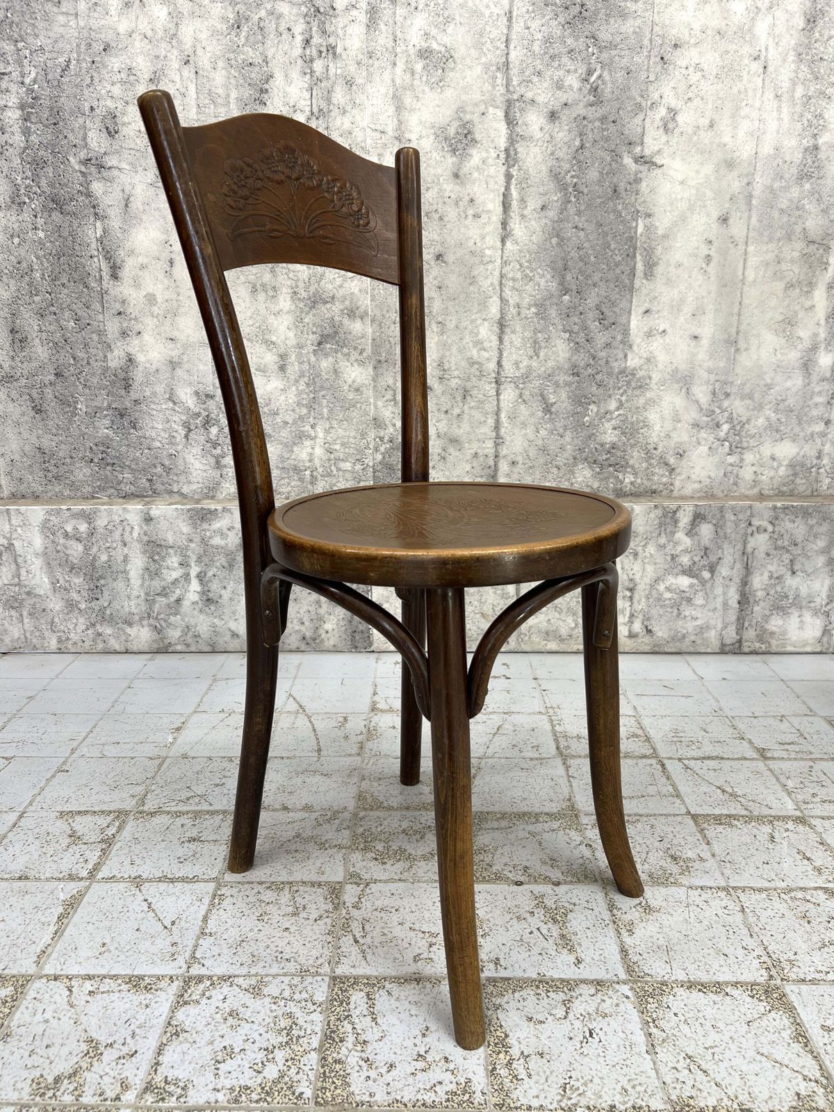 A Pair Of Embossed Bentwood Bistro Chairs photo buy