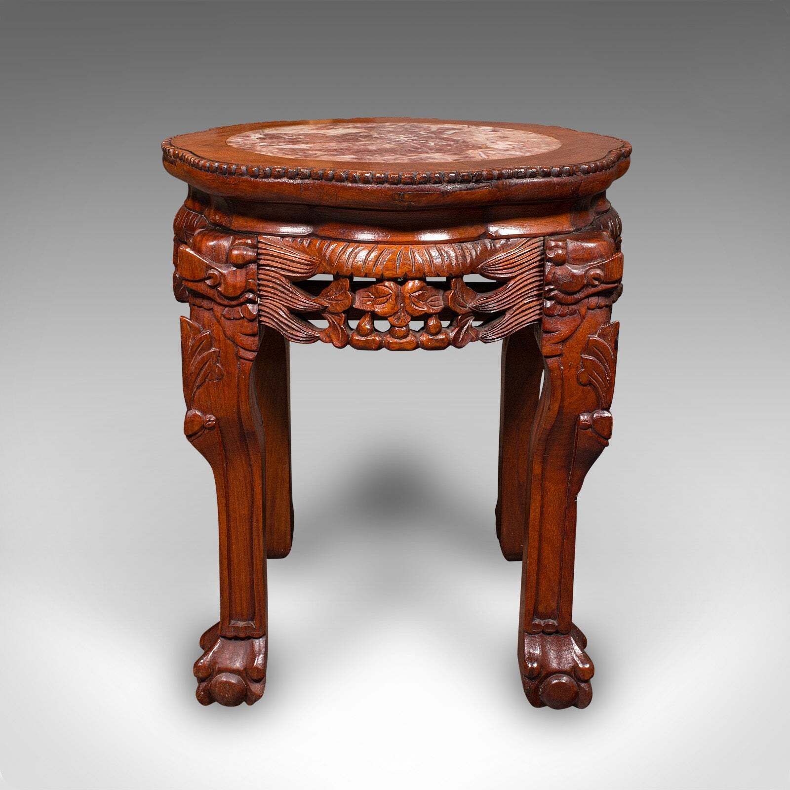 Vintage Art Deco Lamp Stand, Oriental, Occasional, Wine, Side Table, Circa 1940 photo Furniture