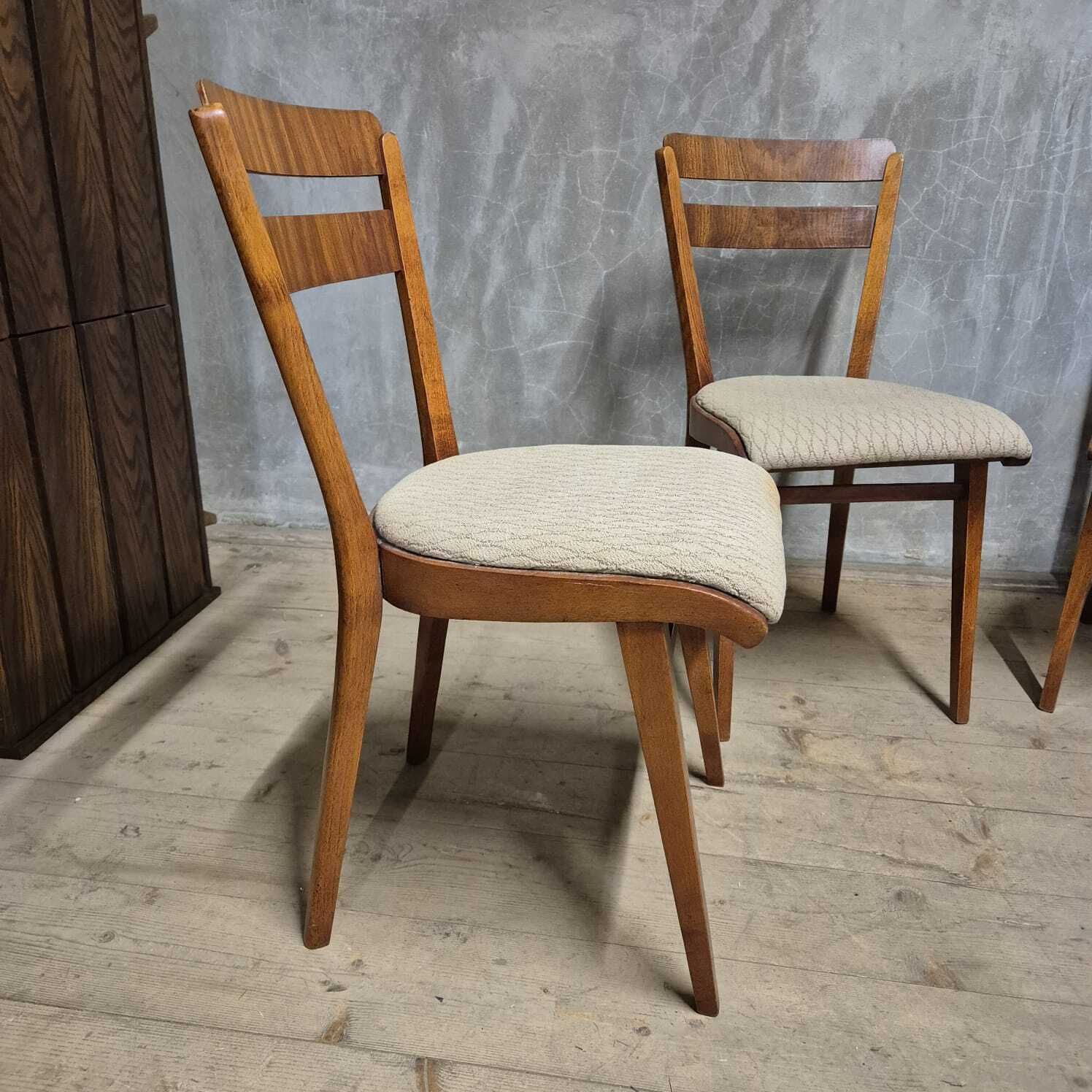 Set Of 4 Mid Century Dining Chairs, Czechoslovakia, 1960s photo furniture