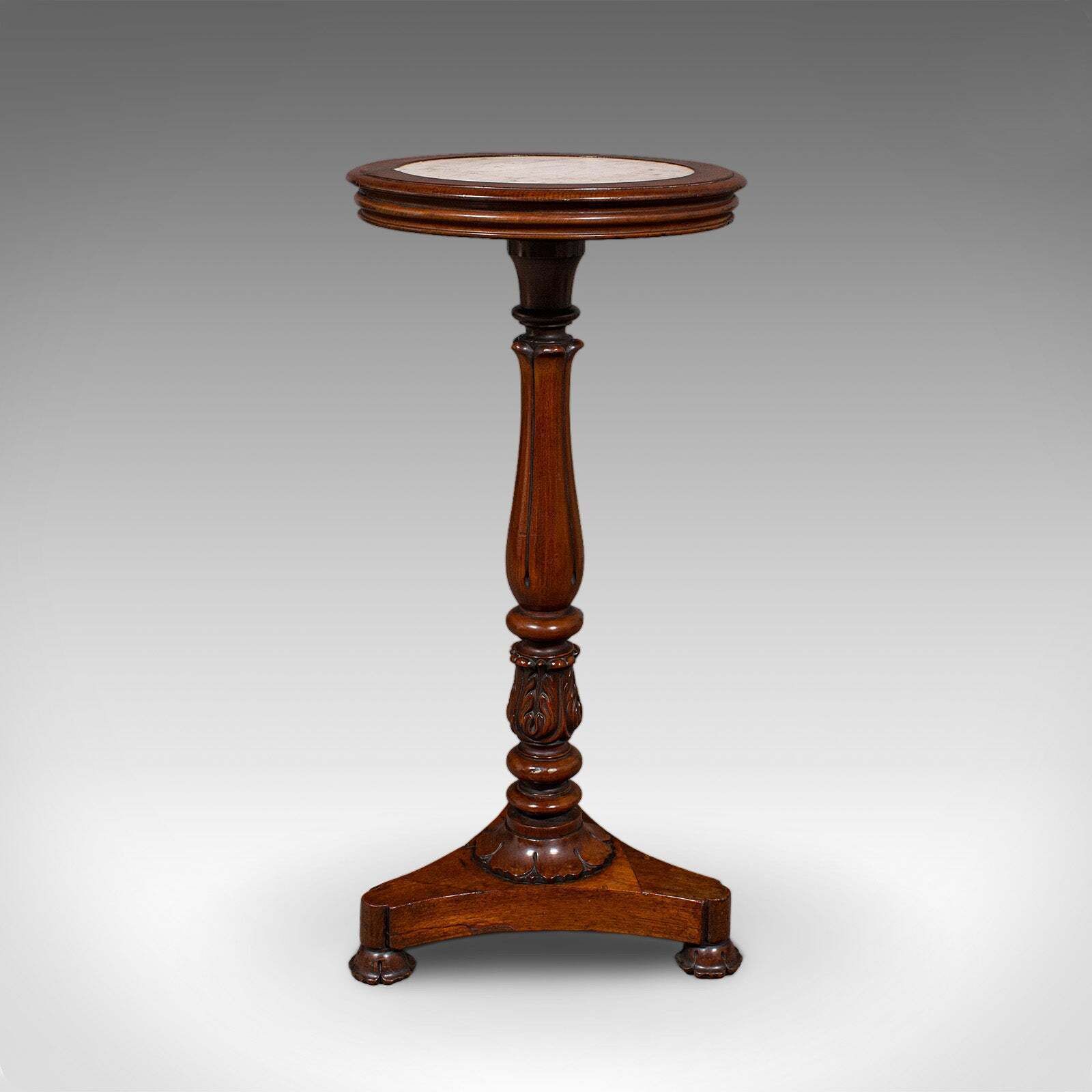 Antique Jardiniere Stand, English, Walnut, Marble, Planter Table, William IV photo furniture