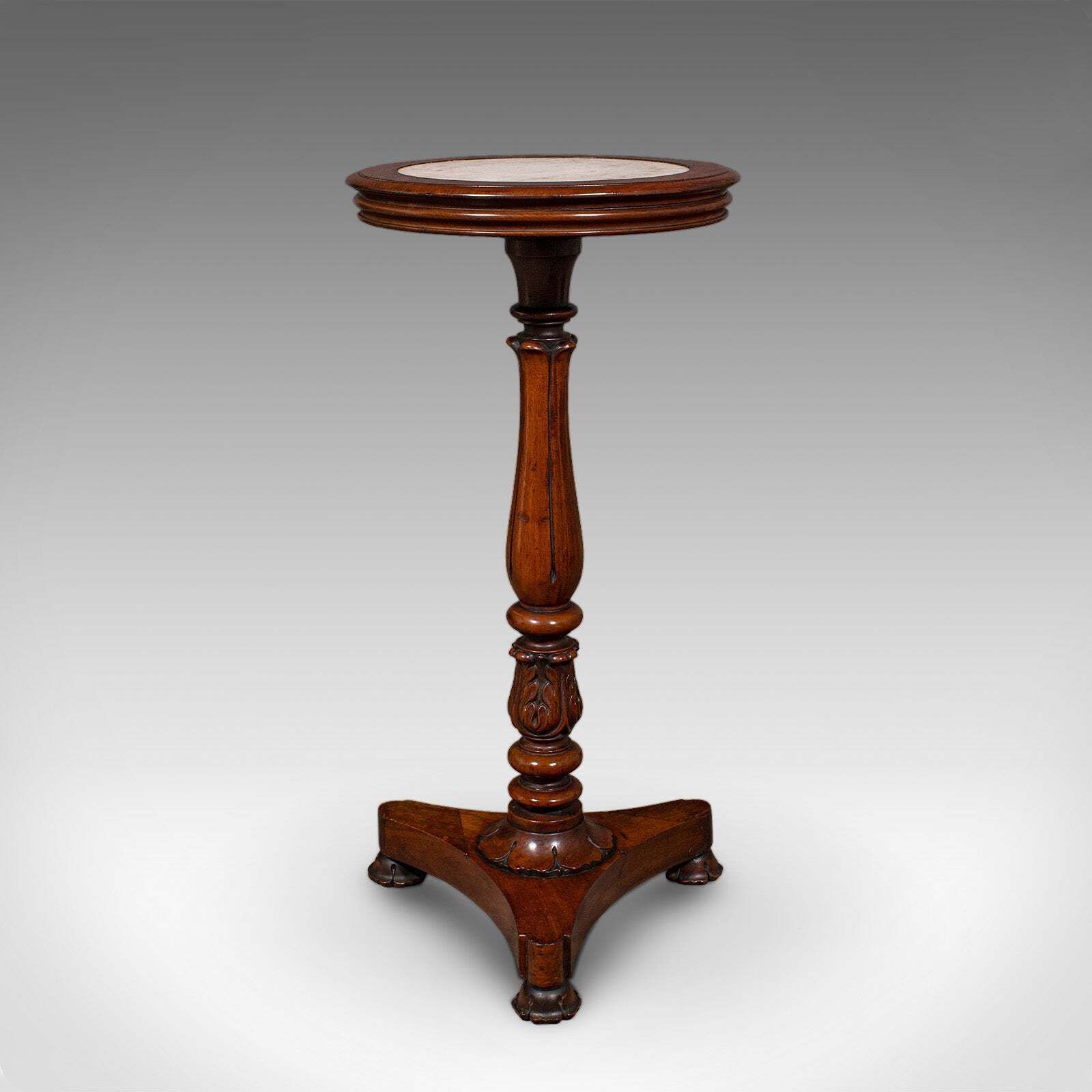 Antique Jardiniere Stand, English, Walnut, Marble, Planter Table, William IV photo Furniture
