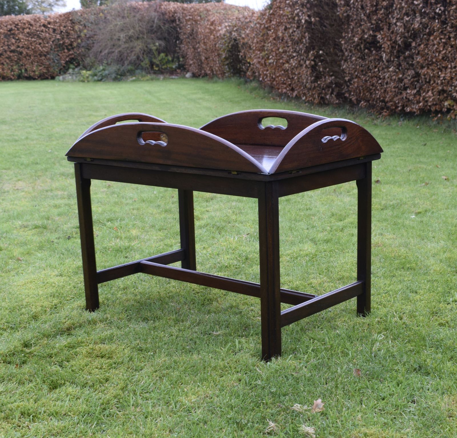 Early 20th Century Mahogany Butlers Tray On Stand photo furniture