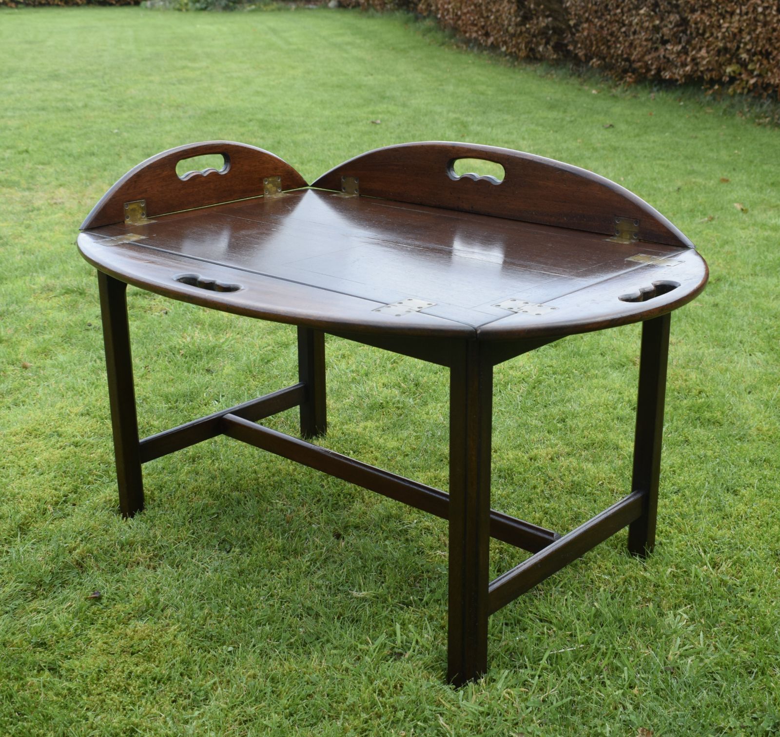 photo for sale Early 20th Century Mahogany Butlers Tray On Stand