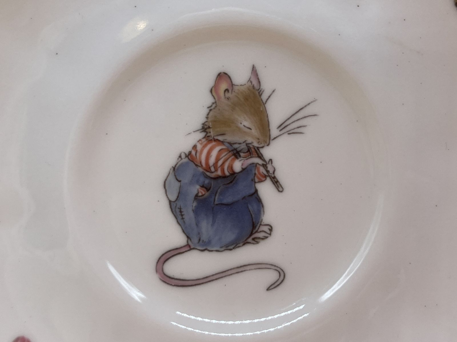 photo furniture Royal Doulton China Jill Barklem Brambly Hedge The Birthday Full Size Tea Cup, Saucer & Plate Trio.