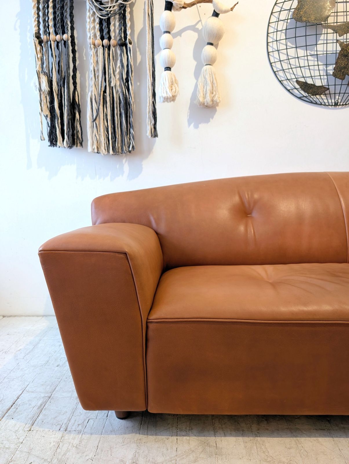 1750.0 Vintage Dutch Buffalo Leather 'Rivera' Sofa By Gijs Papavoine For Montis C 1980s / 90s photo