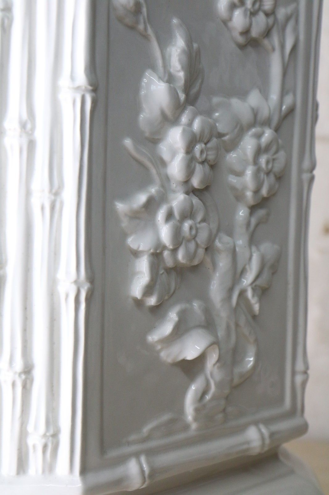 photo buy Vintage Table Lamp A Large Italian White Ceramic Lamp Oriental Themed 1970's