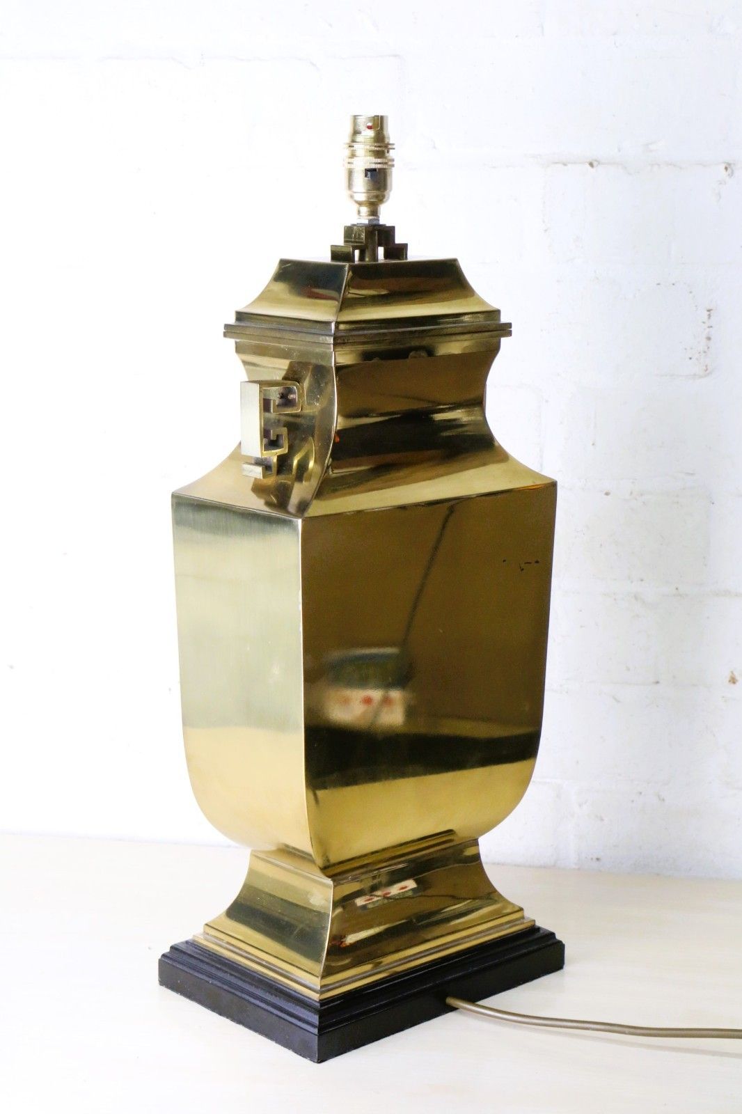 Table Lamp A Large Brass Japanese Lamp Lacquered Finish Late 20th C. Circa 1970s