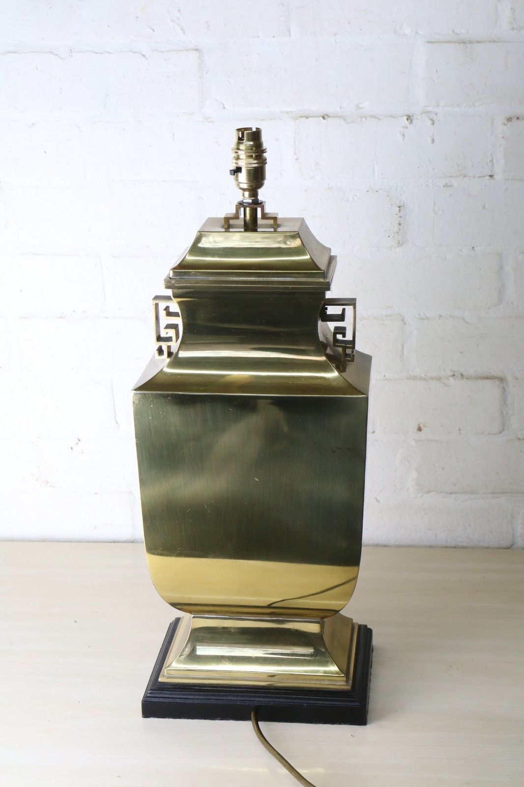 photo furniture Table Lamp A Large Brass Japanese Lamp Lacquered Finish Late 20th C. Circa 1970s