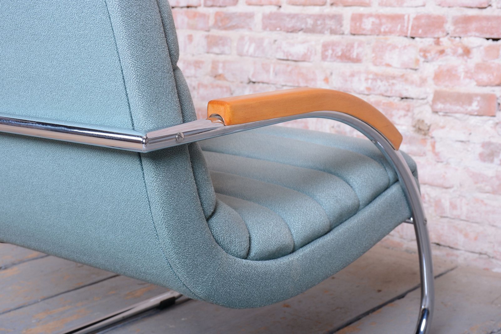photo furniture Pair Of Restored Bauhaus Armchairs, By R.Slezak, Model K32, Chrome, Czech, 1930s