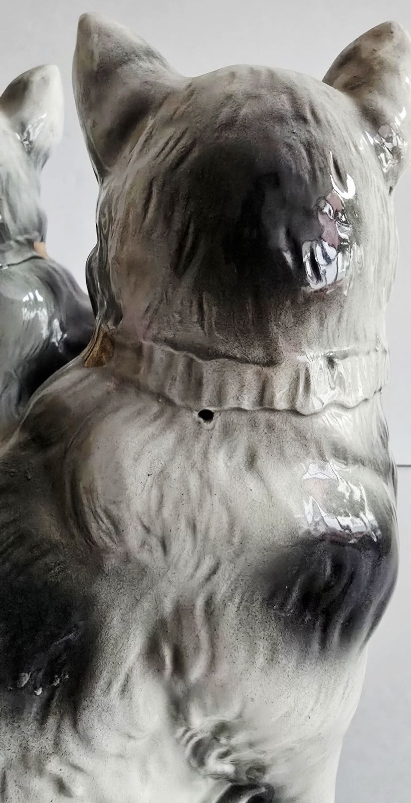 photo furniture A Pair Of Antique Bo'ness Scottish Ceramic Mantle Cats.