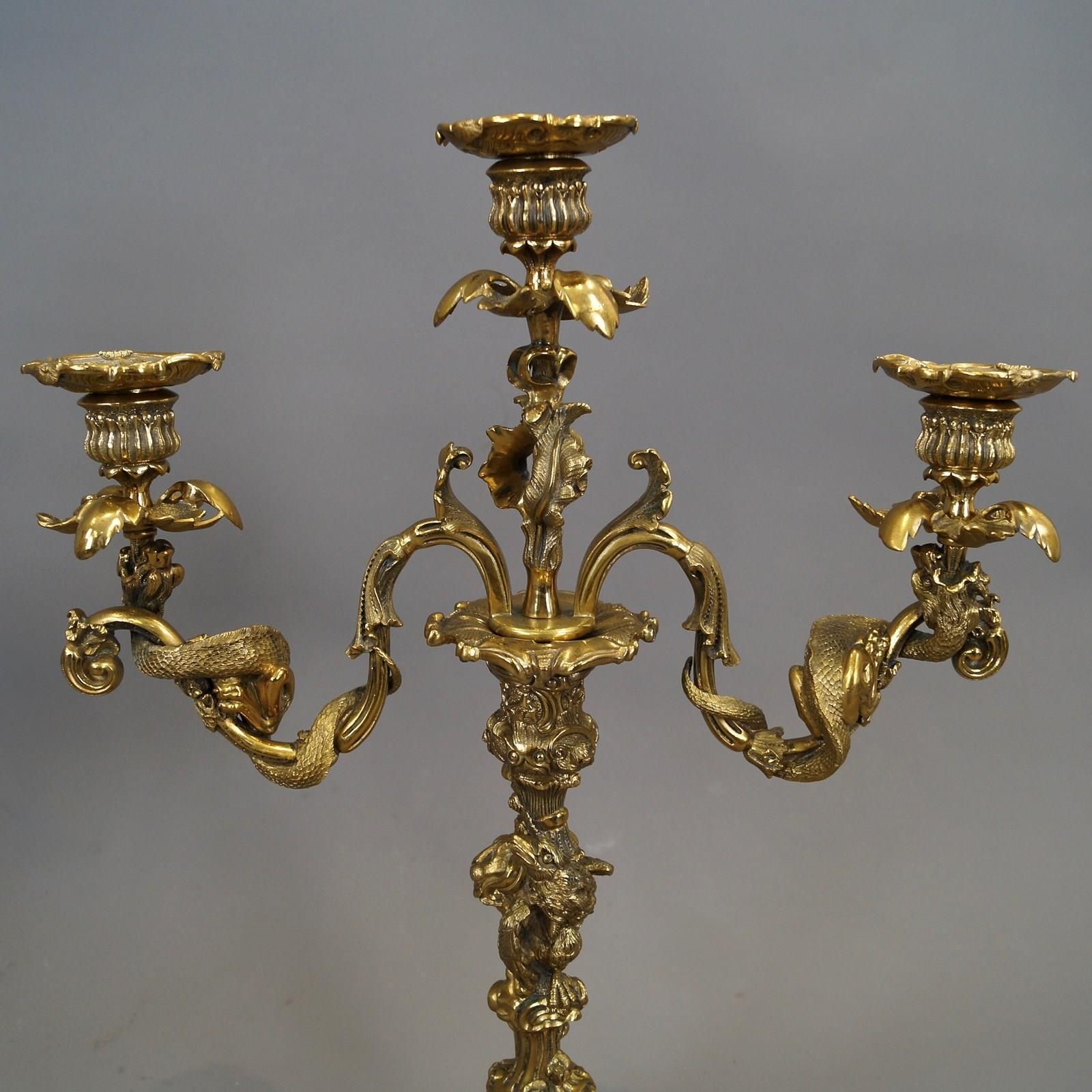 A Superb Pair Of Ormolu Candelabra photo for sale