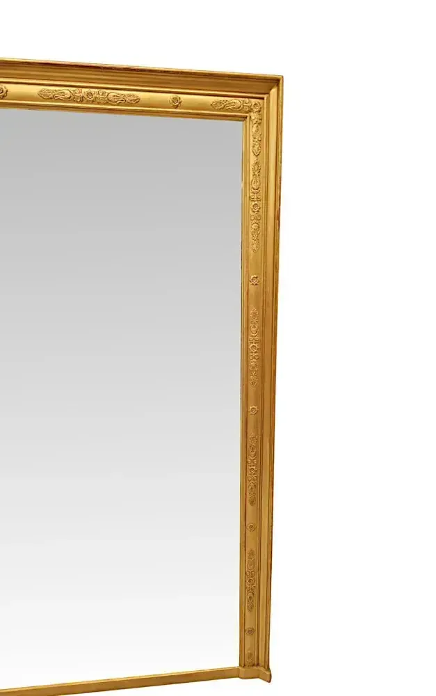 A Gorgeous Large Size 19th Century Giltwood Overmantel Mirror photo Home Decor