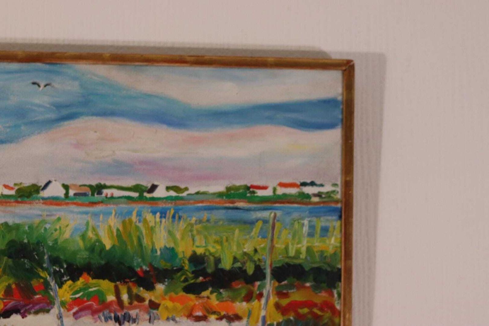 Original Swedish Oil On Canvas – “Camargue” By Maurice Moberg – Vintage & Framed – 33 × 41 Cm (13.0" × 16.1") photo vintage