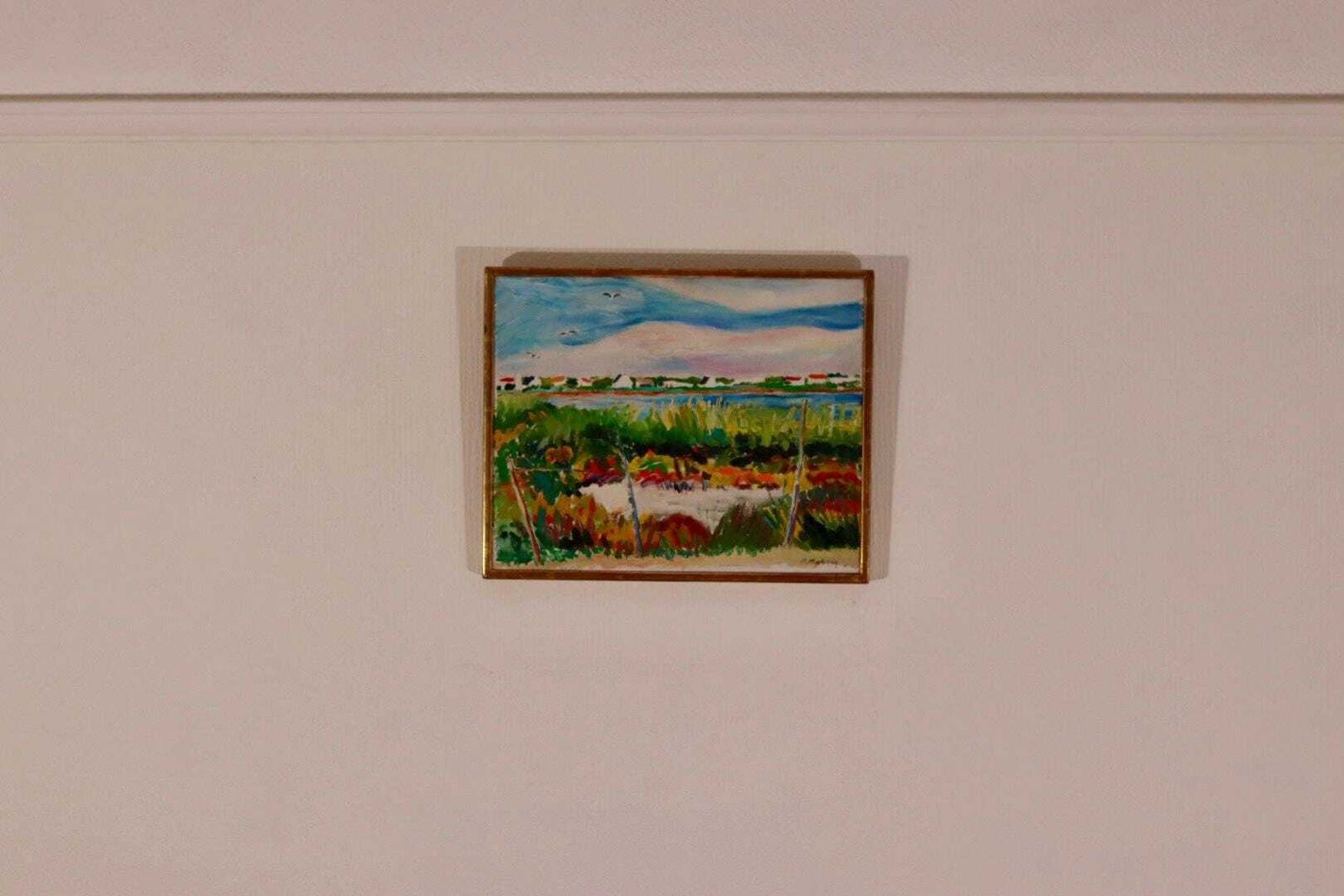 photo for sale Original Swedish Oil On Canvas – “Camargue” By Maurice Moberg – Vintage & Framed – 33 × 41 Cm (13.0" × 16.1")