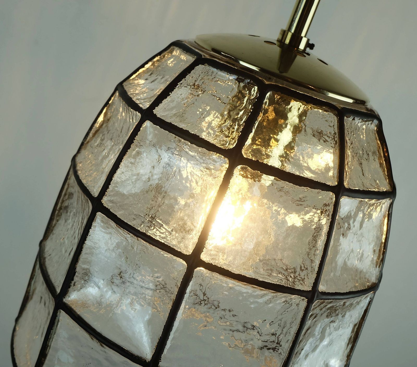 Glashütte Limbourg Hanging Lamp, 1960s 1970s, Glass Pendant Light, Model 4184 photo 499.0