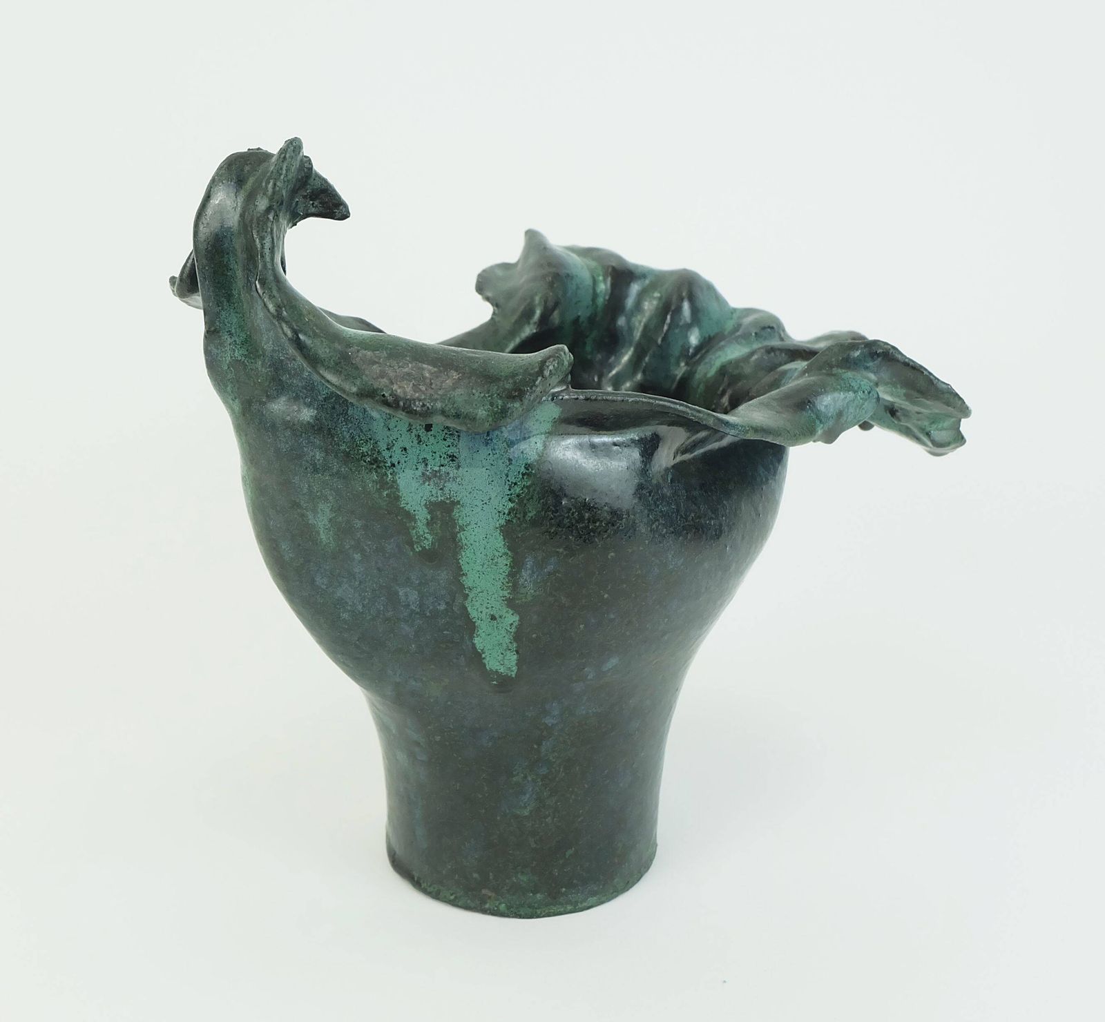Modern Danish Ceramic Bowl Vase, Conny Walther Workshop Pottery, Denmark, 60s 70s photo Home Decor