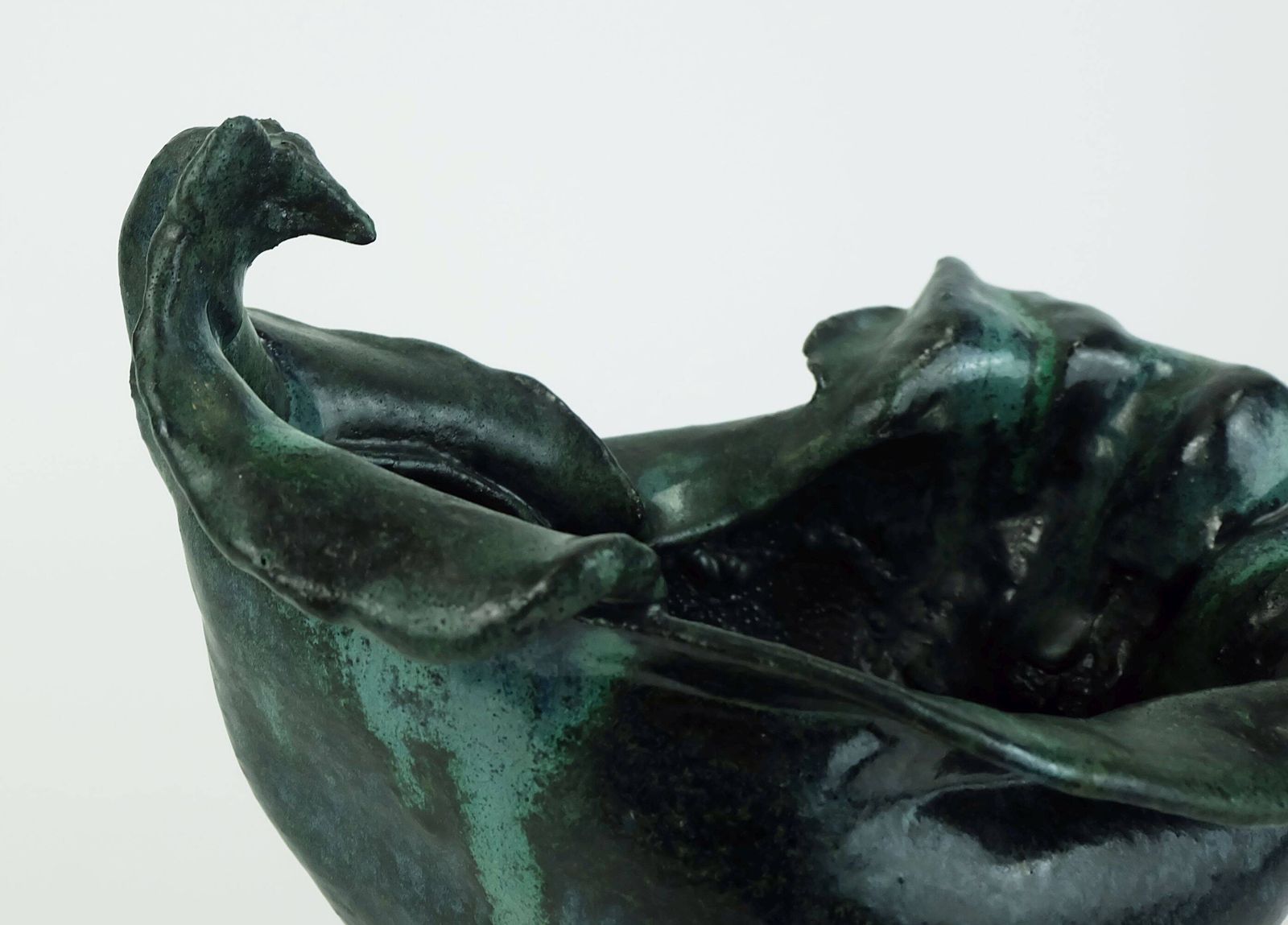 Modern Danish Ceramic Bowl Vase, Conny Walther Workshop Pottery, Denmark, 60s 70s photo vinterior