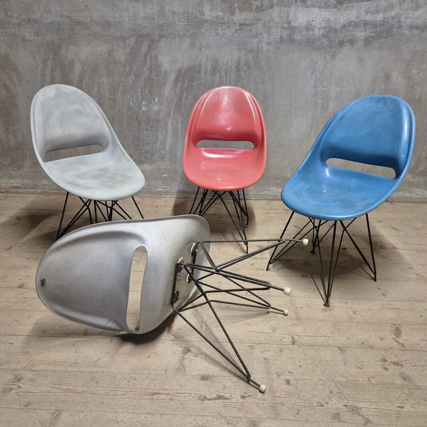 Set Of 4 Navratil Chairs By Vertex, 1960s, Czechoslovakia photo Furniture