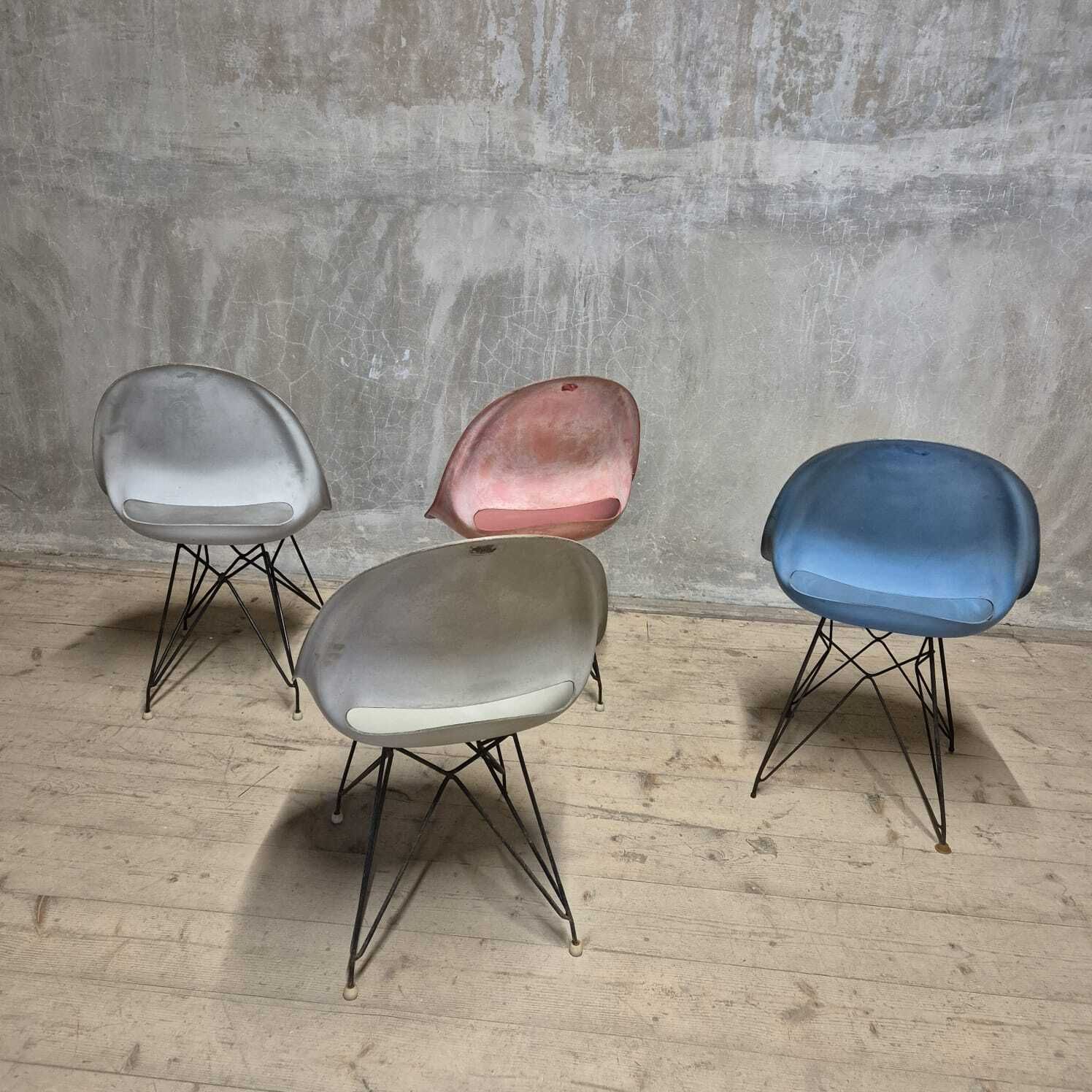 Set Of 4 Navratil Chairs By Vertex, 1960s, Czechoslovakia photo vinterior