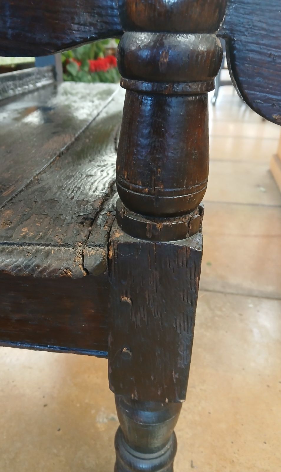 18th Century Pine Hand Carved Hall Bench Poss Reconstructed  Queen Anne Coffer photo Furniture