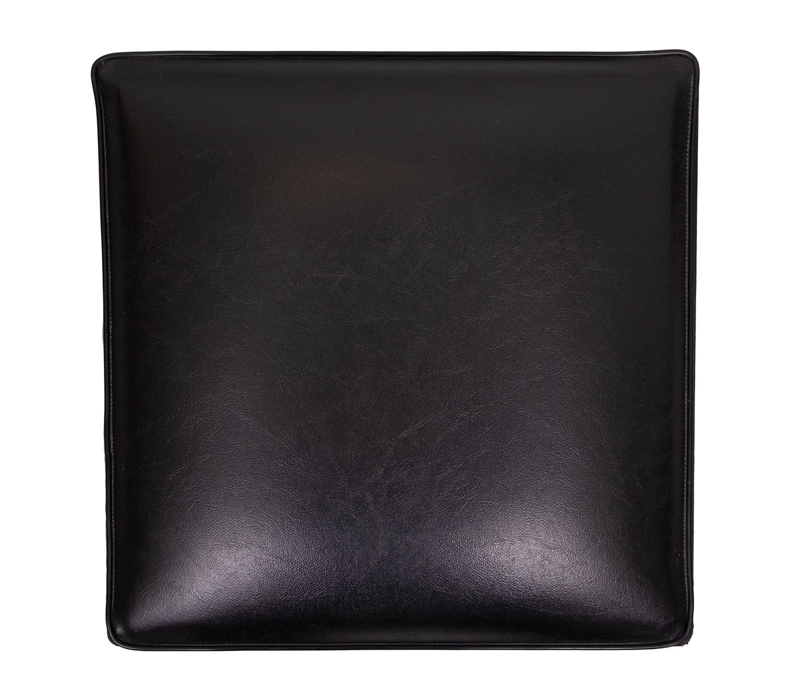 Set Of 3 Black Faux Leather Cube Ottomans 1960s Holland photo buy