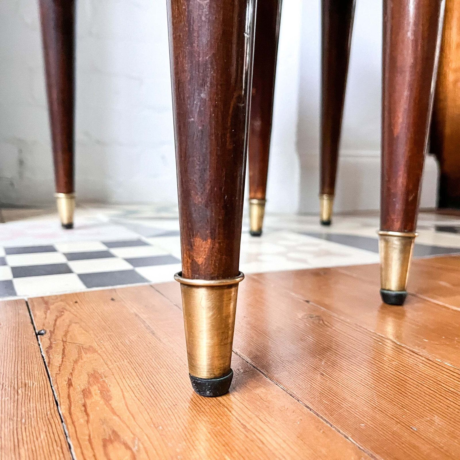 Pair Of Italian Mid Century Side Tables / Stools photo buy