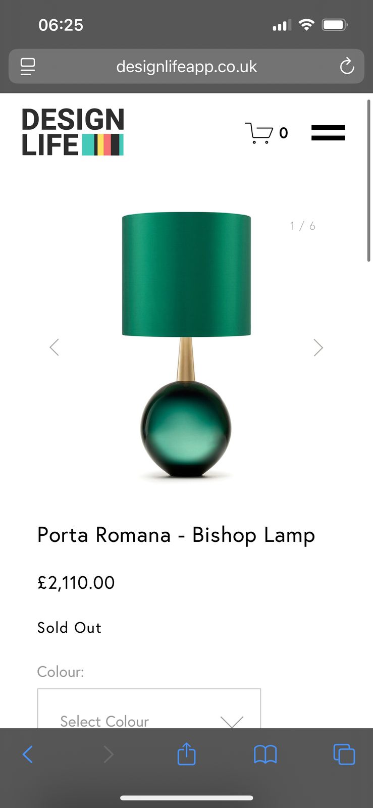 Pair Of Porta Romana Bishop Lamps In Emerald Green   Blown Glass photo for sale