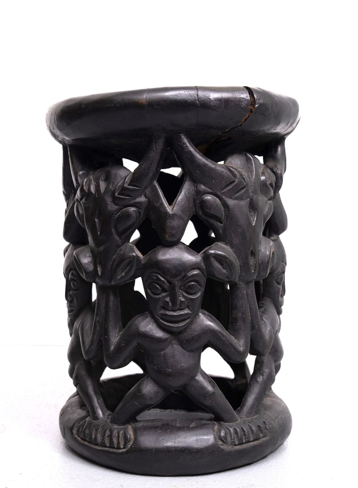 African Tribal Stool Amileke, Cameroon Africa, 1950's photo buy