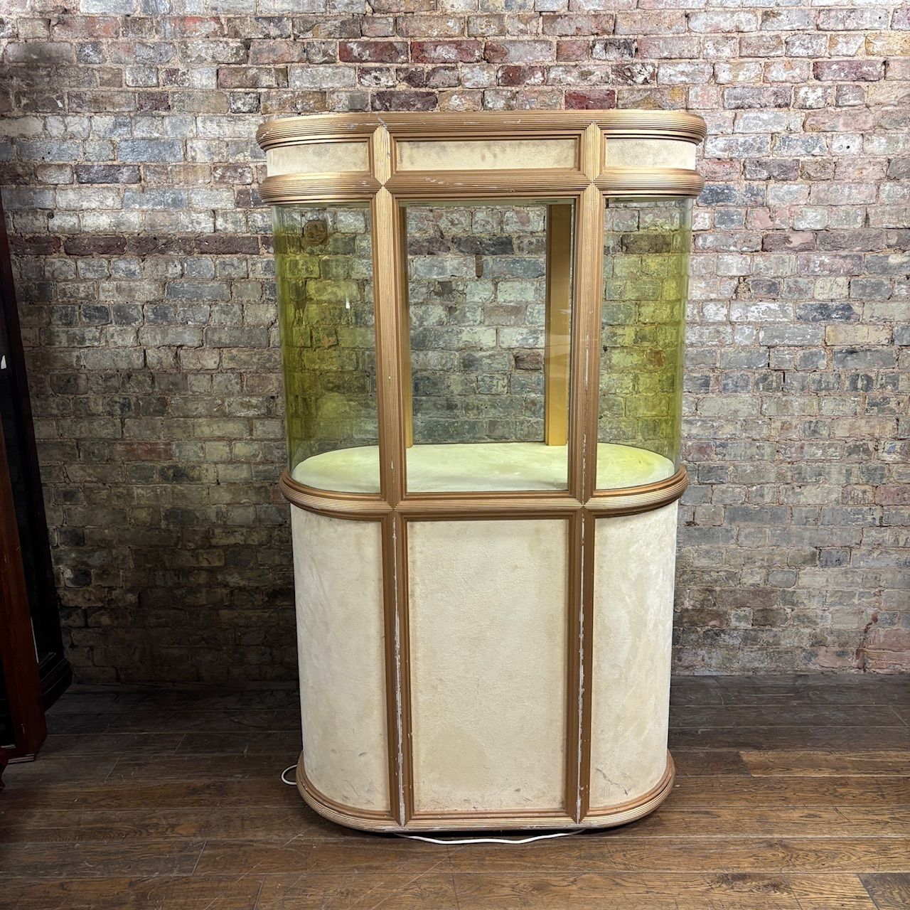 1970s Bowed Shop Display Cabinet photo furniture