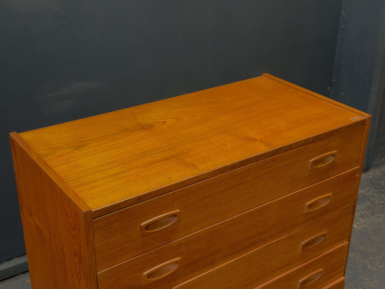 photo for sale Teak Chest Of Drawers With Rectangular Handles