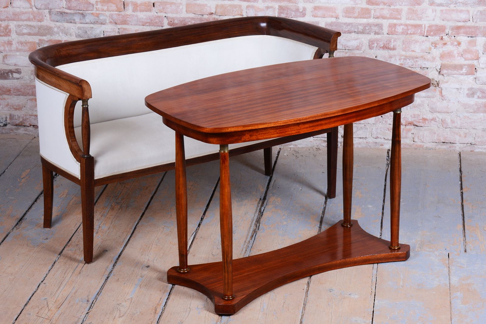 Restored Art Deco Seating Set, Palisander, Reupholstered, France. 1920s photo Furniture