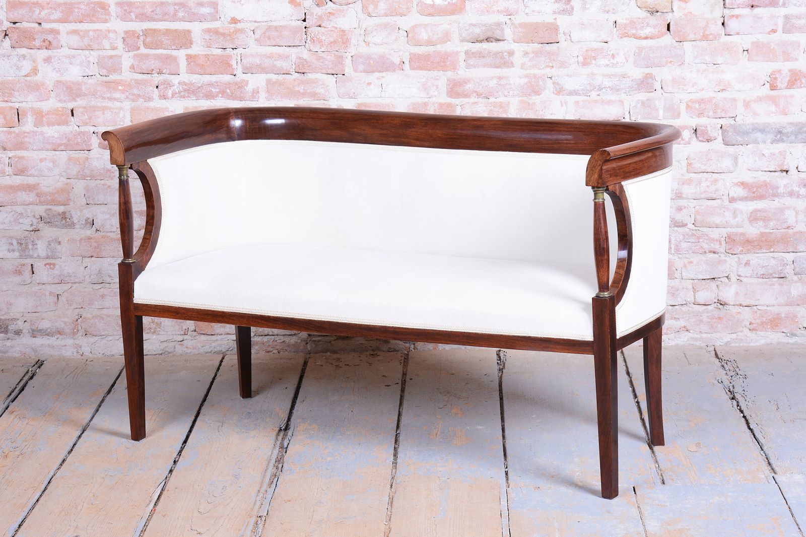 photo vintage Restored Art Deco Seating Set, Palisander, Reupholstered, France. 1920s