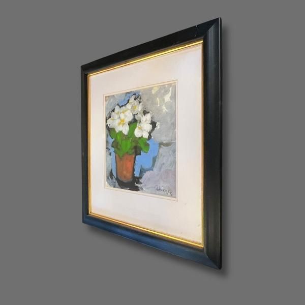 Douglas O. Portway Oil On Canvas Floral Still Life Dated 1992 photo for sale