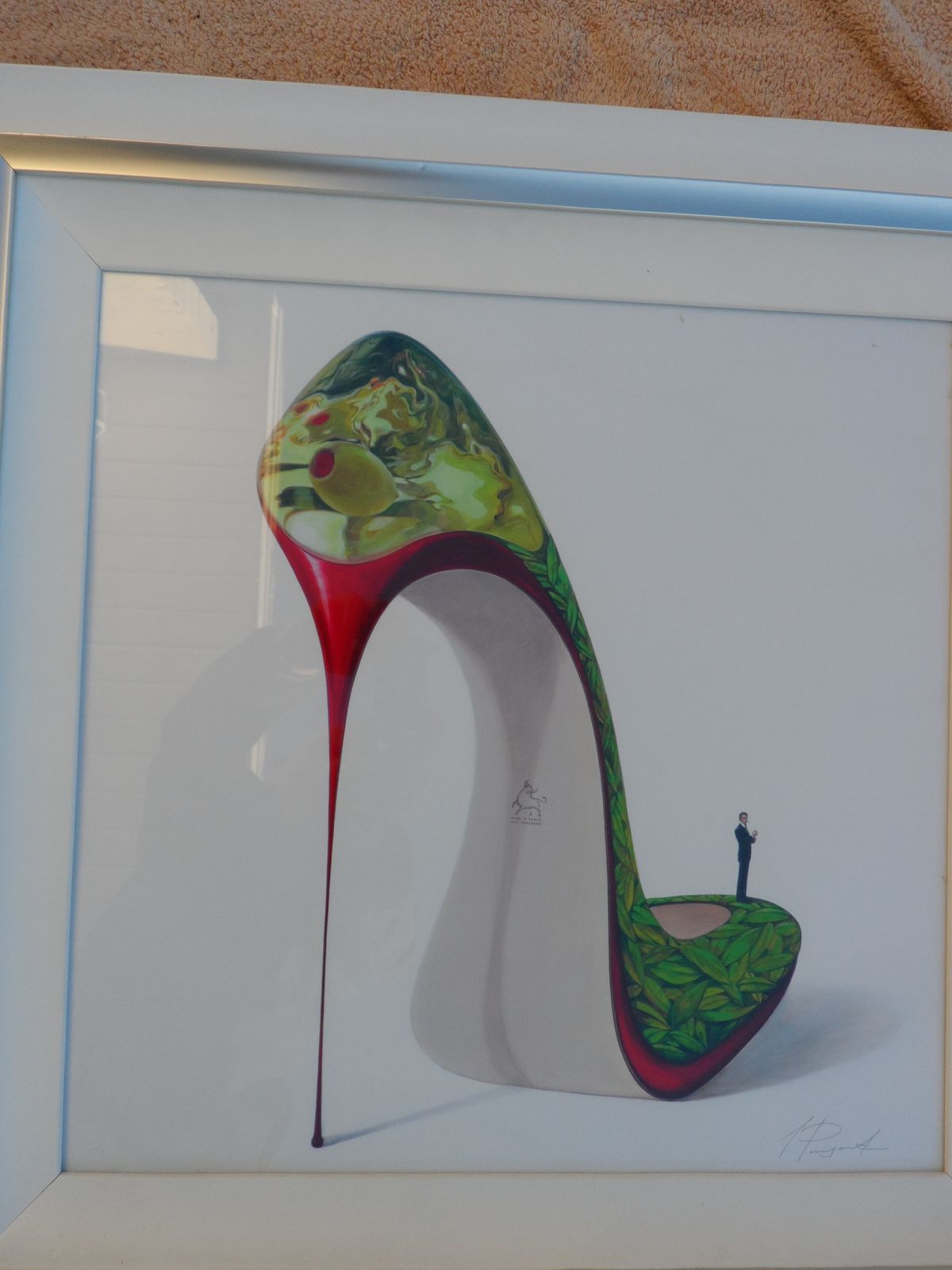 Martini Dry Framed High Heel Picture Liquid Art By Inna Panasenko photo furniture