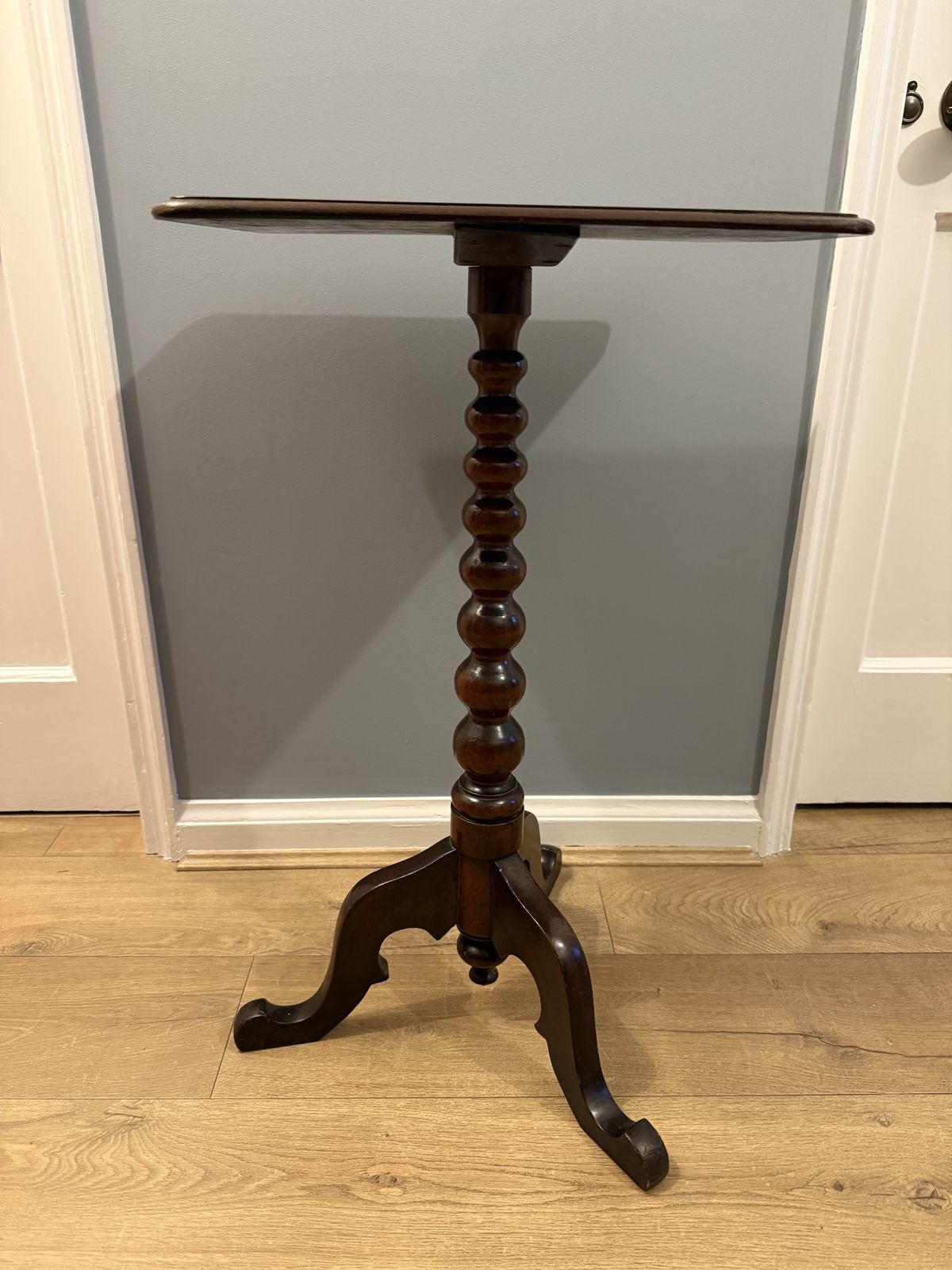 Furniture Victorian Mahogany Bobbin Tripod Table photo