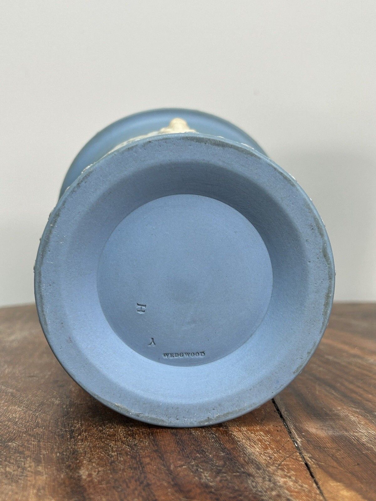 photo furniture Wedgwood Light Blue Jasperware Monopodia Vases Pair Lion Head Cameos