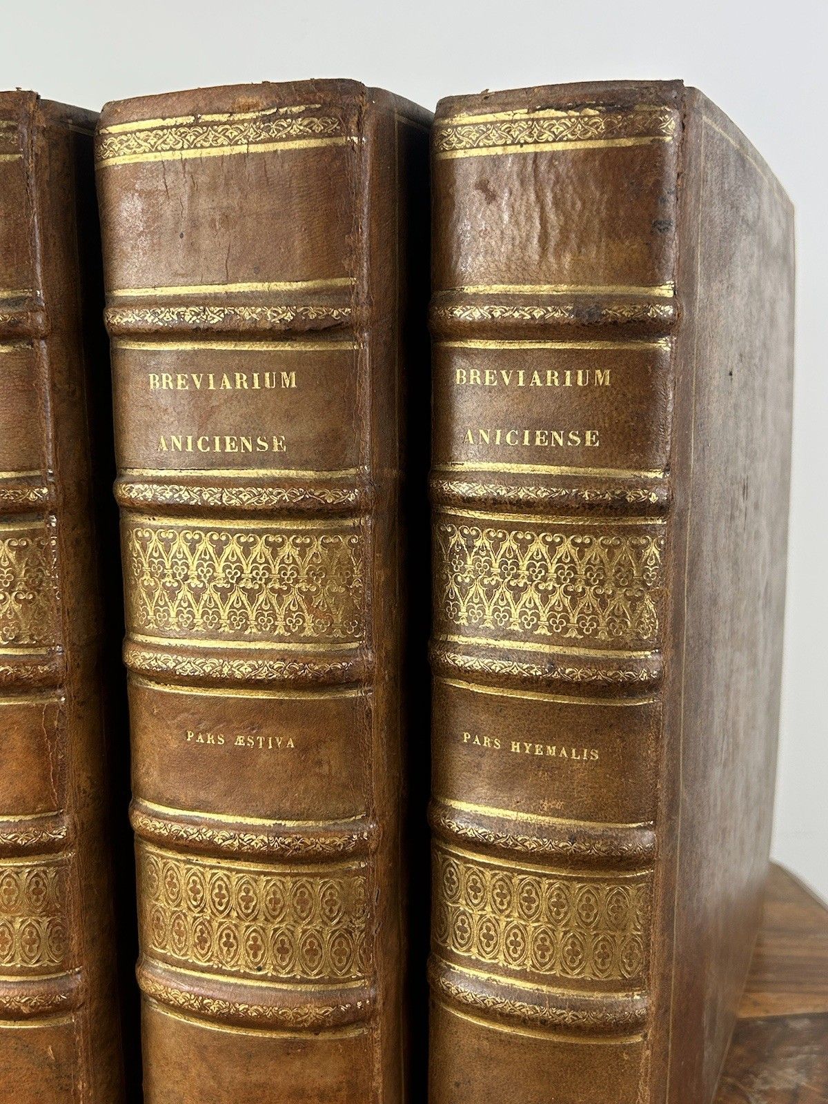 Breviarium Romanum 1786 Latin 4 Volume Leather Set Antique Catholic Liturgy photo for sale