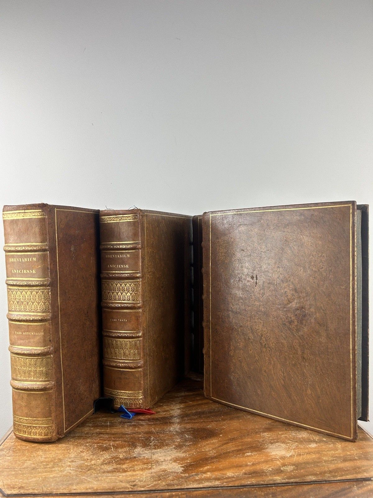 Breviarium Romanum 1786 Latin 4 Volume Leather Set Antique Catholic Liturgy photo Home Decor
