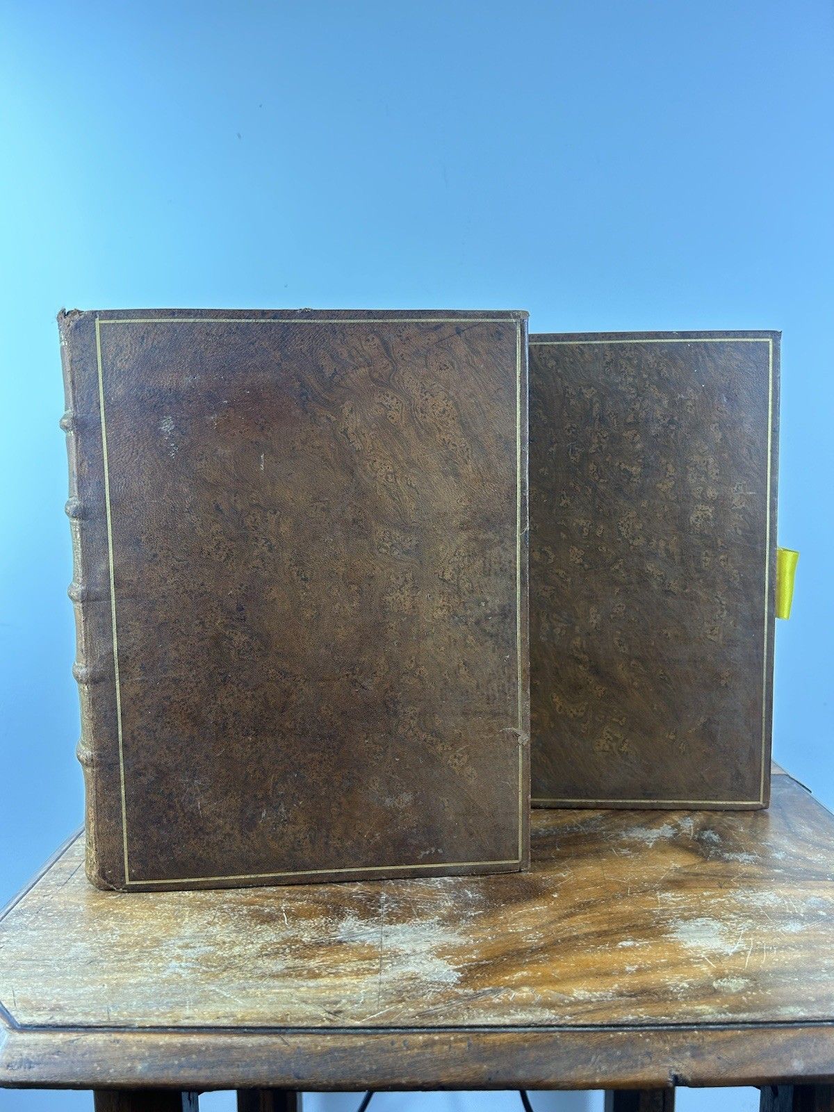 photo furniture Breviarium Romanum 1786 Latin 4 Volume Leather Set Antique Catholic Liturgy