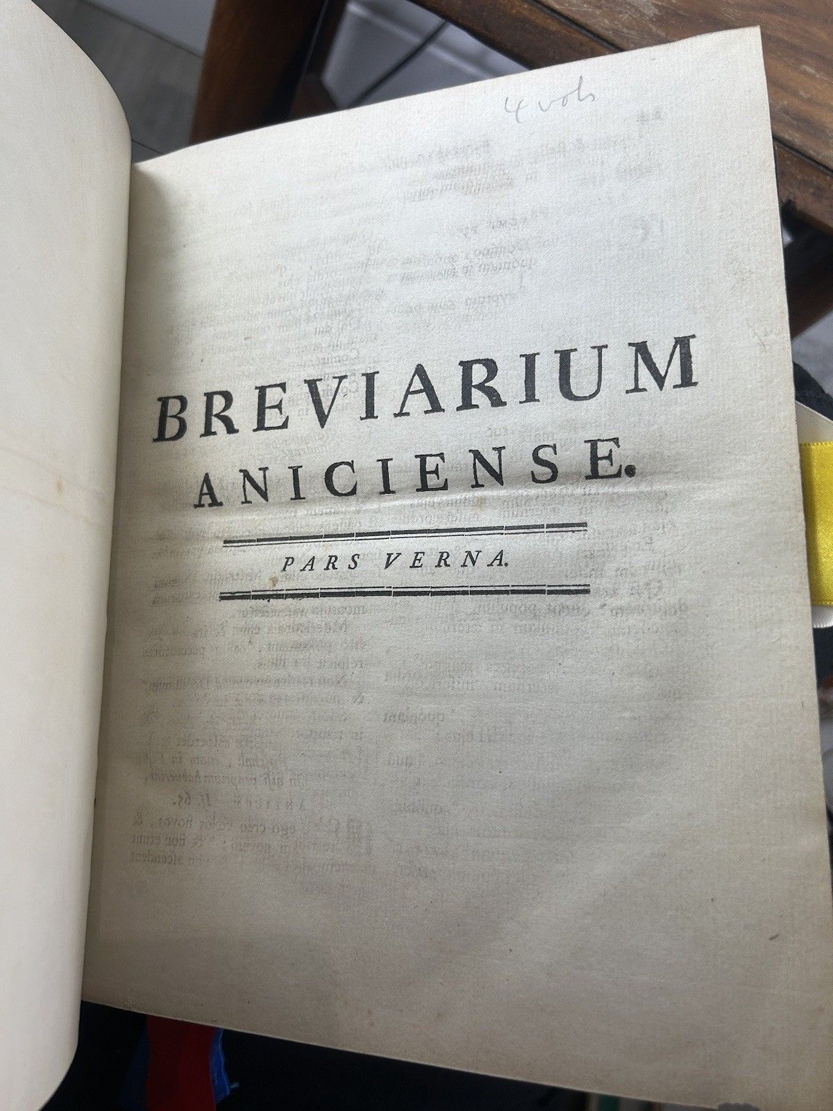 600.0 Breviarium Romanum 1786 Latin 4 Volume Leather Set Antique Catholic Liturgy photo