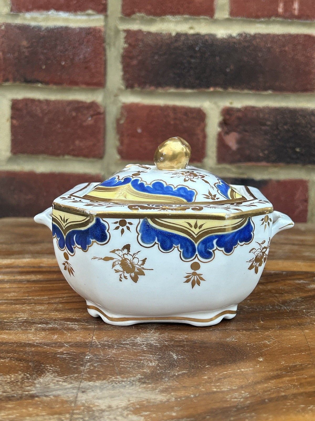 Spode Felspar Porcelain Sugar Bowl Elegant Antique 12cm Fine English China photo for sale