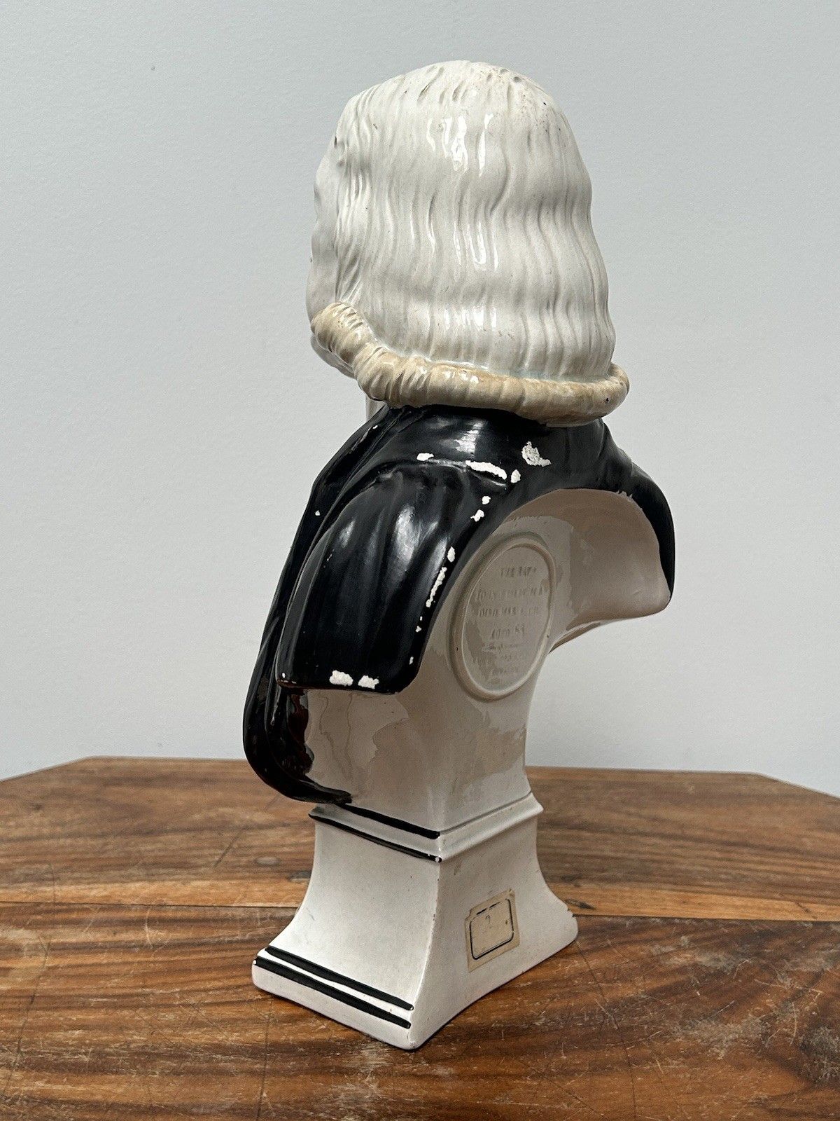 Enoch Wood Staffordshire Pearlware Bust Of Rev John Wesley, 30cm photo vintage