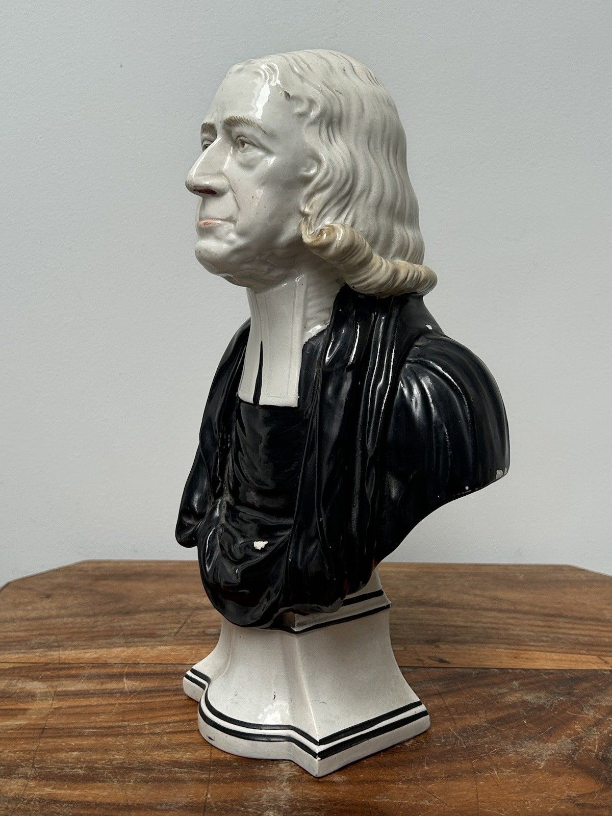 photo furniture Enoch Wood Staffordshire Pearlware Bust Of Rev John Wesley, 30cm