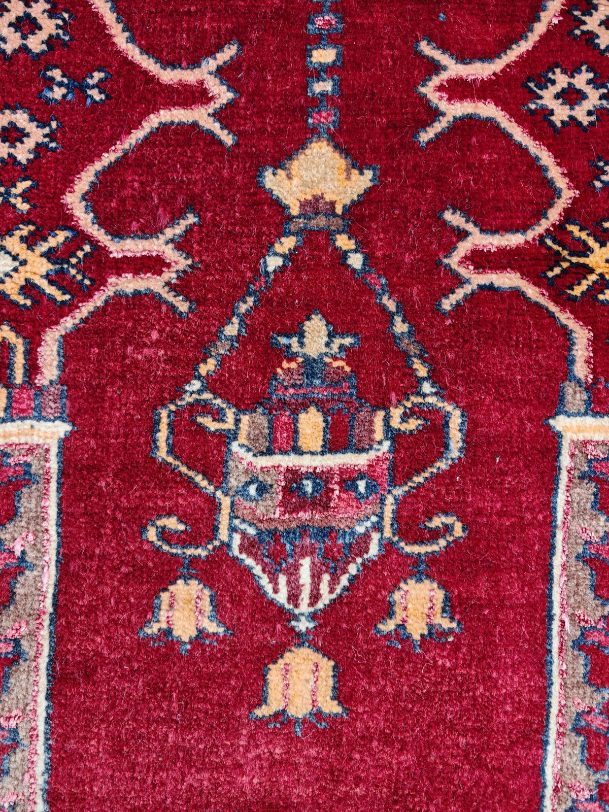 Vintage Aghan Baluch Prayer Rug With Islamic Motifs, Hand Knotted In Afghanistan photo vinterior