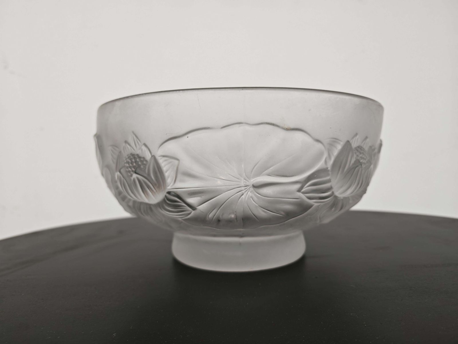 Art Deco Glass Bowl "Water Lilies" By Josef Inwald For Barolac, Czech 1930s photo furniture