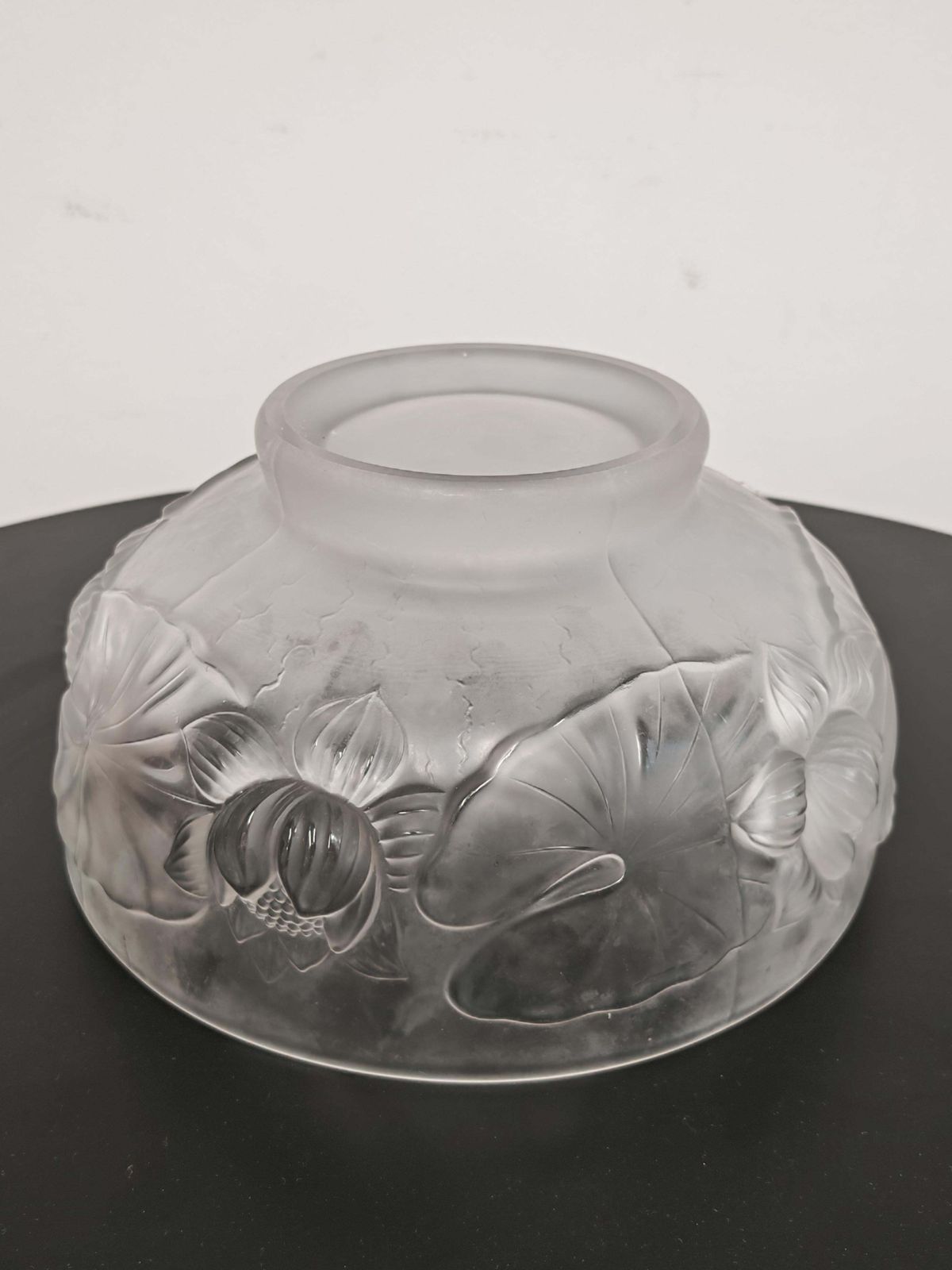 Art Deco Glass Bowl "Water Lilies" By Josef Inwald For Barolac, Czech 1930s photo 400.0