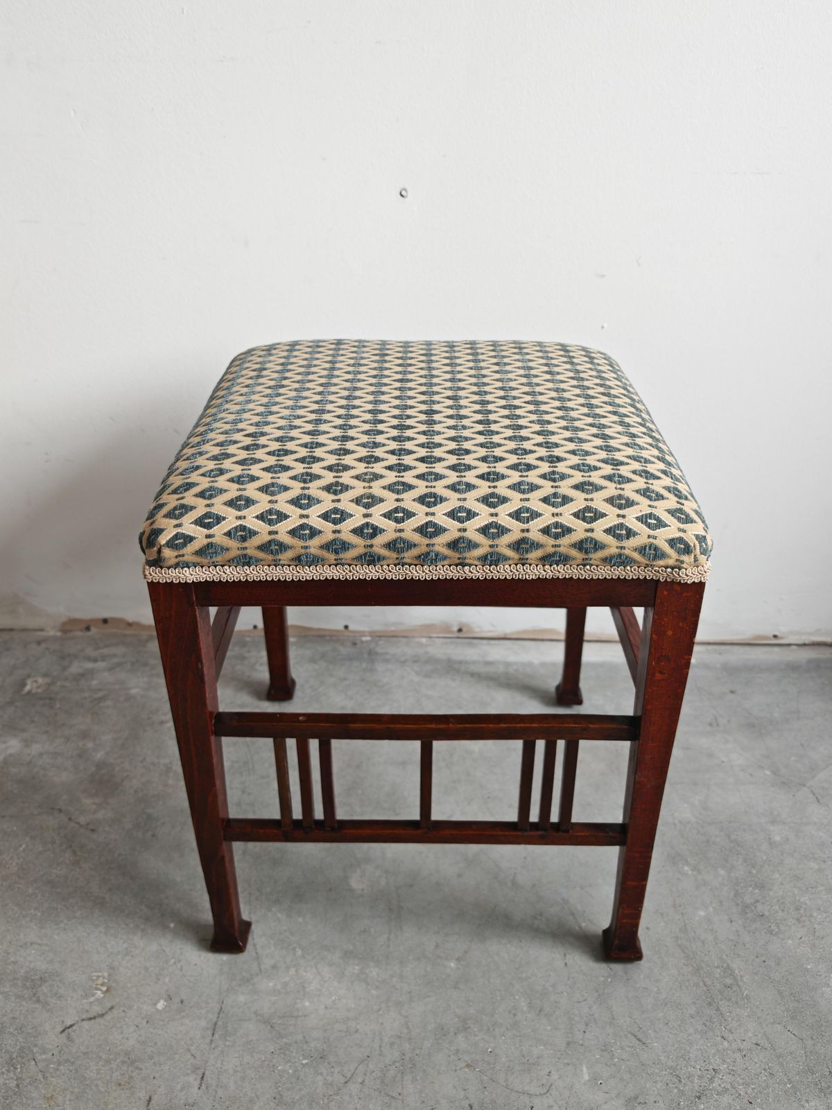 Jugendstil Stool In Beech And Mahogany Attr. To Otto Wagner, Austria 1910s photo furniture