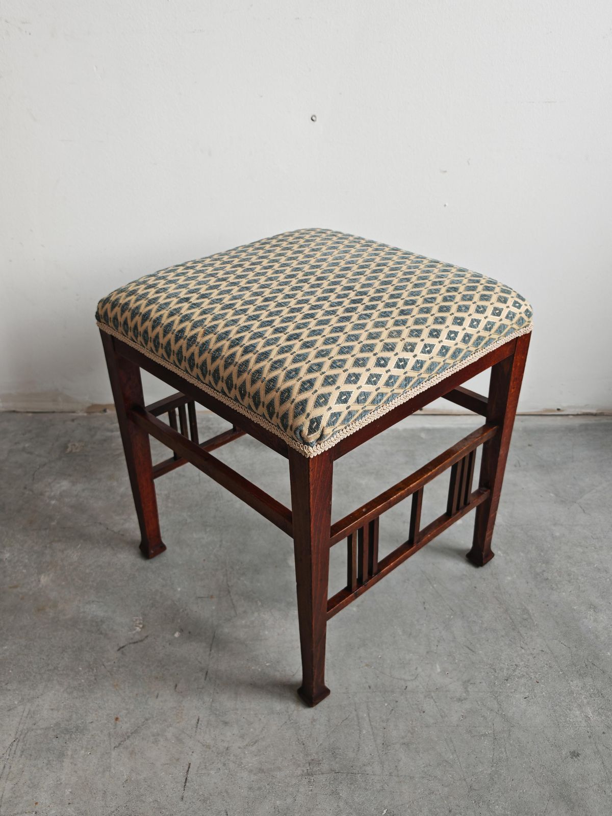 Jugendstil Stool In Beech And Mahogany Attr. To Otto Wagner, Austria 1910s photo Furniture