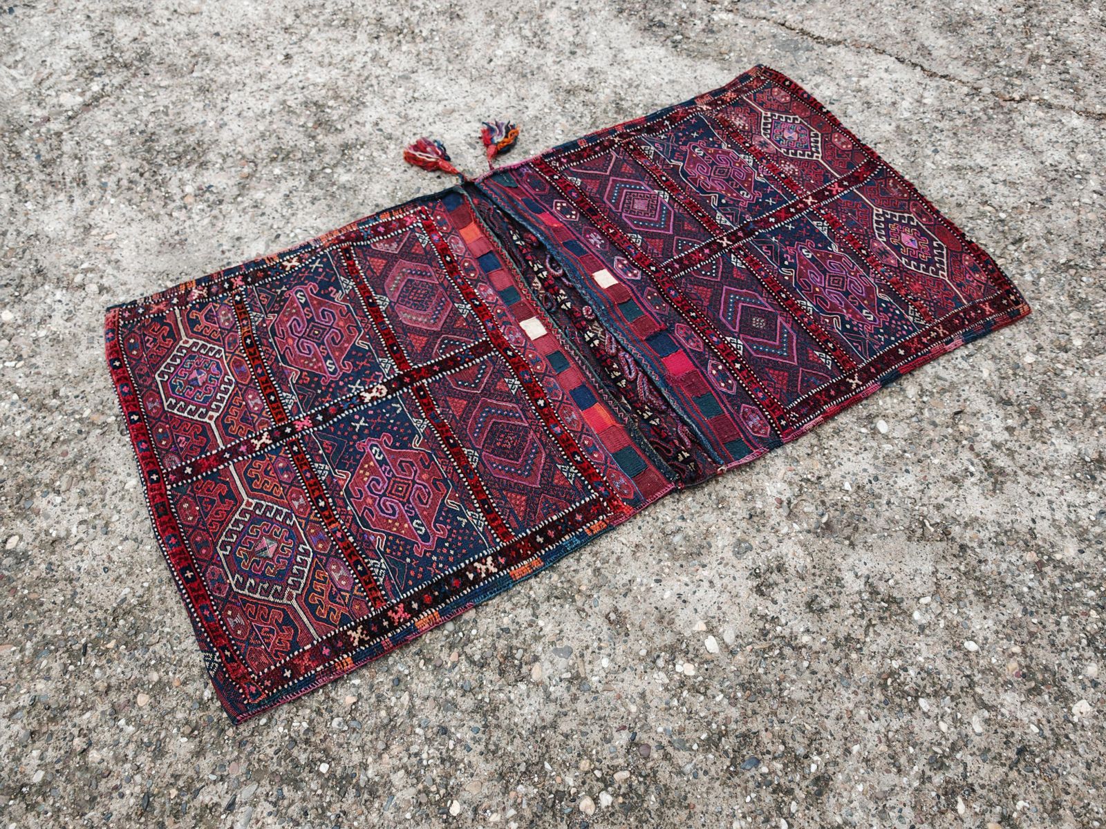 Antique Kurdish Hand Knotted Camel Saddle Rug, Herki Tribe, 19th Century photo furniture